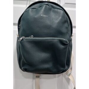 State Bags Green Mini Lorimer Cowhide Leather Backpack 4 Zippered Pockets